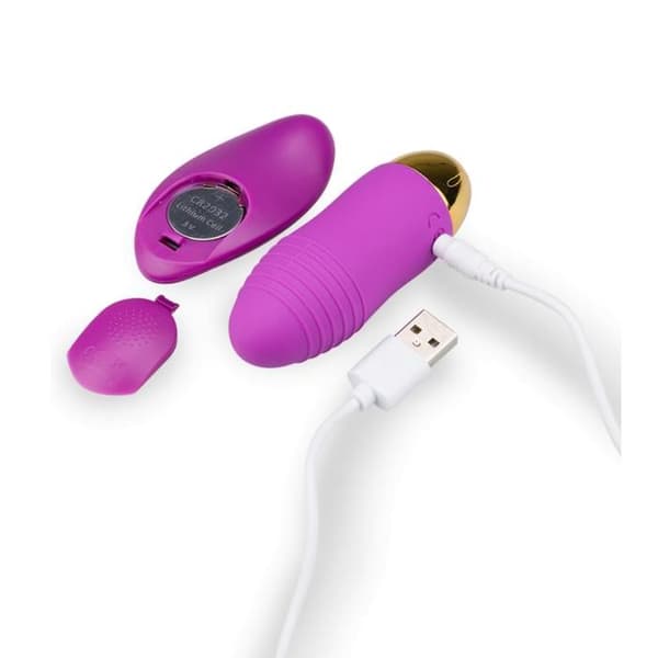 Trådlöst räfflade vibrerande ägg med USB-fjärrkontroll 12 lägen