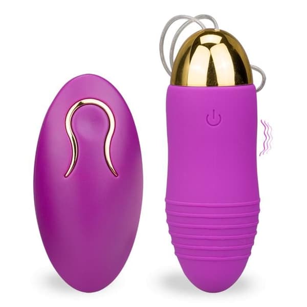 Trådlöst räfflade vibrerande ägg med USB-fjärrkontroll 12 lägen