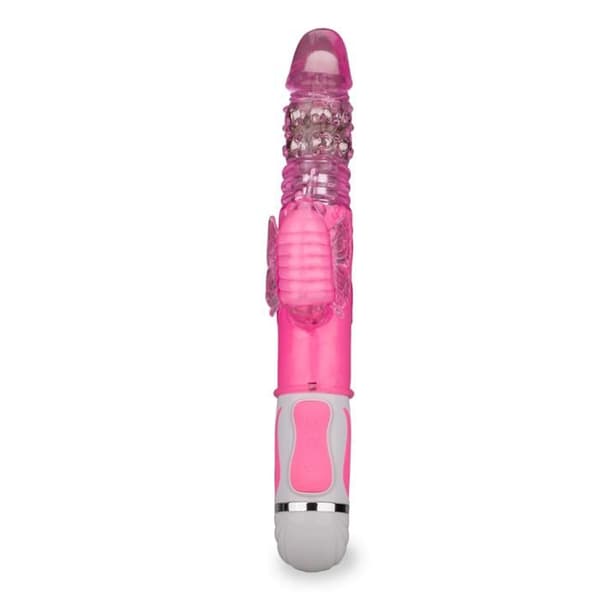 Vibro Rabbit Rotativ Fram-och-Tillbaka 12 Hastigheter Icke-Rosa