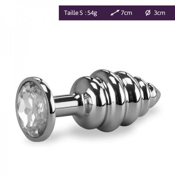 Small-Diamond Twisted Rosebud Anal Jewel Non-Diamond