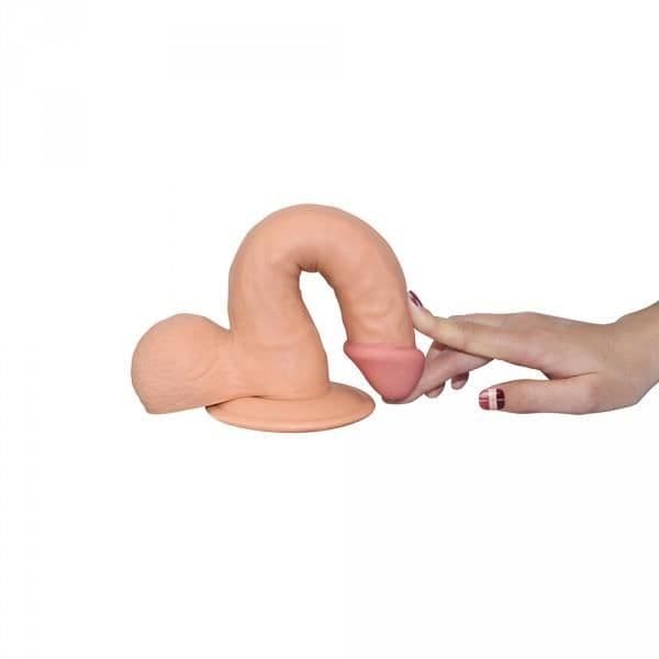 Sextoy - LOVETOY - Dildo Mjuk Kille - 17cm - 4.5cm - TPE Flexibel