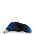 Miniatyrbild 1 av 3: Fox tail plug svart och blå päls Black And Blue