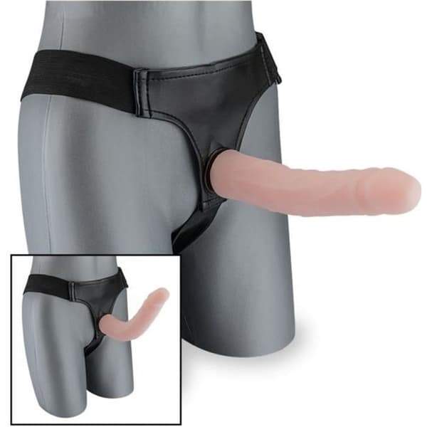 Gode Harnais Orientabel Silicone XXL - KÄRLEK OCH VIBBAR - Realistisk och Orienterbar - 22cm x 4,1cm - Grå