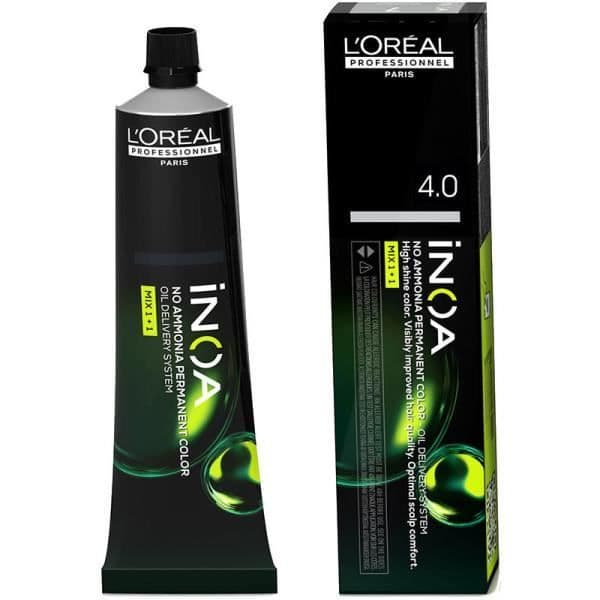 L'Oreal Expert Professionnel Inoa sin amoníaco permanent färg 4.0 60 gr unisex unisex
