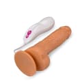 Miniatyrbild 4 av 4: Dildo - Adam - Ljus hud - 18 cm - 12 vibrationslägen - Uppladdningsbar fjärrkontroll