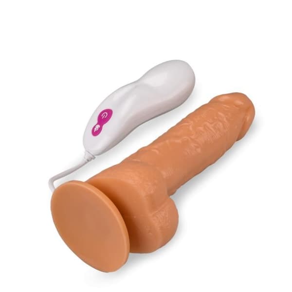 Adam fjärrstyrd vibrerande roterande dildo - Feeling Light Skin Collection