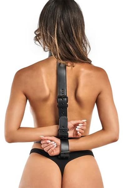 Collar With Wrist Cuffs Body Restraint Set Posisjonsholder