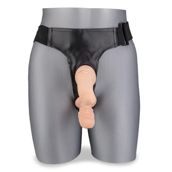 Dubbelt Gode Ceinture - KÄRLEK &amp; VIBBAR - XXL - Dubbel Penetration - Avtagbar Selen - Utbytbar