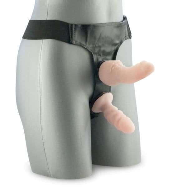 Dubbelt Gode Ceinture - KÄRLEK &amp; VIBBAR - XXL - Dubbel Penetration - Avtagbar Selen - Utbytbar