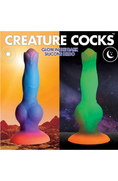 Glow-in-the-dark Silicone Alien Dildo 21,5 cm Dragon dildo