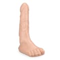 Miniatyrbild 1 av 4: Realistisk dildo med fotbase - Märke - Modell - Mjuk PVC - Vit