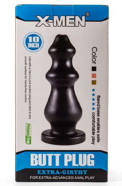 X-Men Extra Girthy Butt Plug Black 24 cm XXL Buttplug