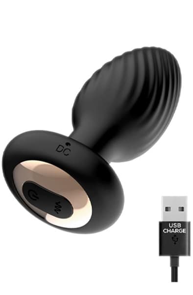 Drago Vibration Butt Plug, 360º Twister & Remote Control Analplug med vibrator