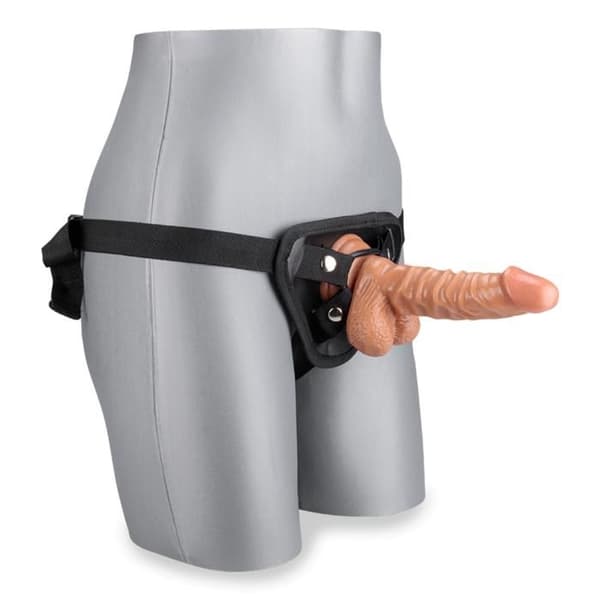 Gode ceinture - KÄRLEK &amp; VIBBAR - Modell med sugkopp - Silikon - Justerbar - Medium