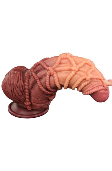Dual Layered Platinum Silicone Cock Rope 24,5 cm Ekstra grov dildo