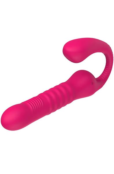 Strapless Strap-On Thrusting & Waving Pulse Dildo G-punktsvibrator