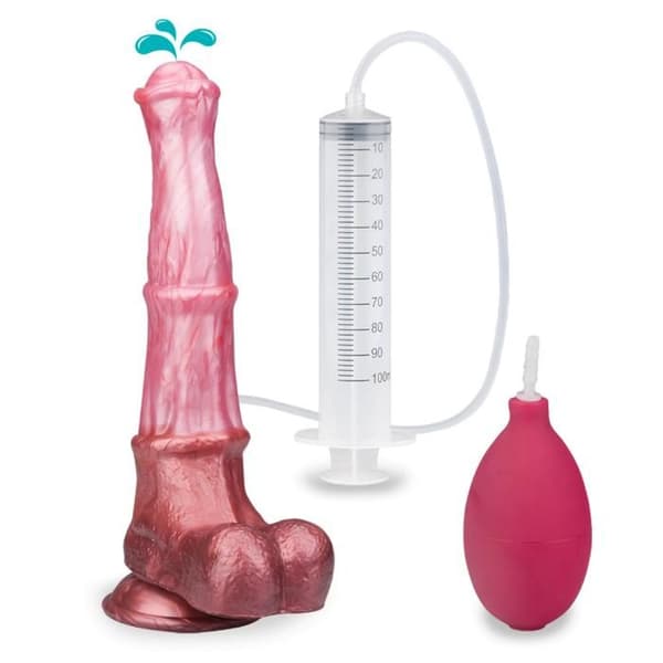 Häst ejakulator sugkopp dildo 22,0cm