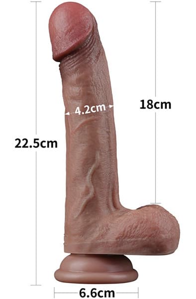 Lovetoy Dual Layered Silicone Dildo 22,5 cm Realistisk dildo