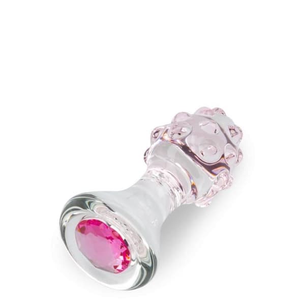 Glas analplugg - Jewel - Insättbar längd 7,4 cm - Diameter 3,7 cm