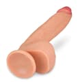 Miniatyrbild 6 av 6: Ultra flytande silikon sugdildo 31cm Flesh