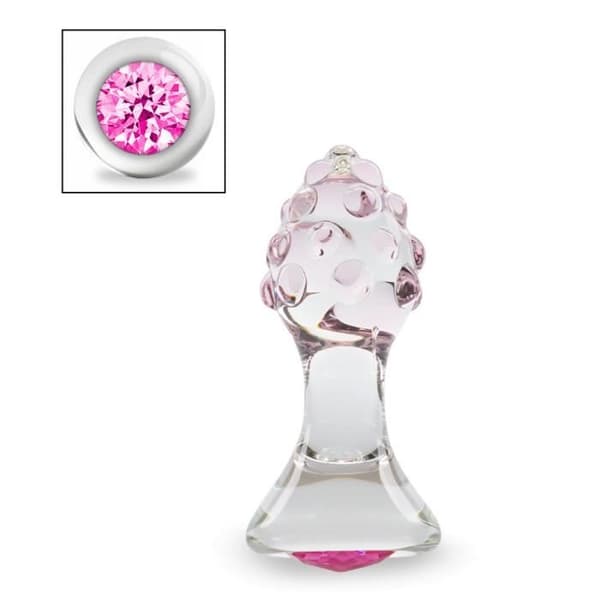 Jewel glas analplugg - LOVE AND VIBES Collection Pink