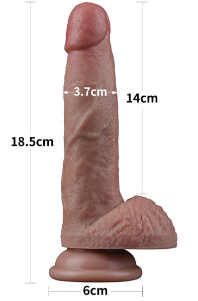 Lovetoy Dual Layered Silicone Dildo 18,5 cm Realistisk dildo