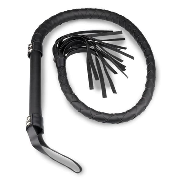 BDSM piska - Läderimitation - 125,0cm - Svart - Vuxen