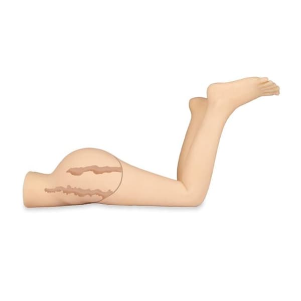 Dubbla penetrerande silikonben - Icke kött - 48 cm - Djupa öppningar - Ledbara - Vuxna