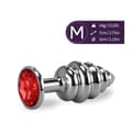 Miniatyrbild 1 av 2: Liten Twisted Rosebud Anal Jewel-Ruby