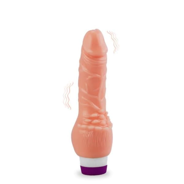 Vibrerande dildo med bred bas med spikar