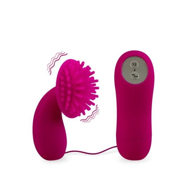 Klitorisstimulator - LOVE AND VIBES - Nippelborste - 100 % silikon - 12 vibrerande funktioner - Ergonomisk