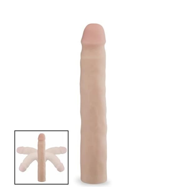 Godemichet - KÄRLEK OCH VIBBAR - Storlek L - Flexibel - Beige - TPR mjuk beröring
