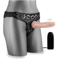 Miniatyrbild 1 av 4: Stor diameter Vibrerande Strap-on Dildo Rosa