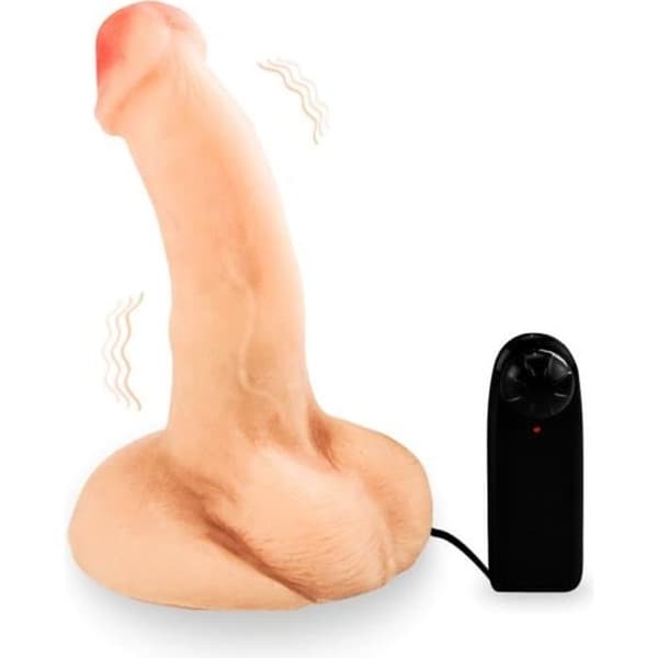 Dildo - LOVE AND VIBES - Realistisk Vibrerande Roterande - XL Diameter - Anus - TPR