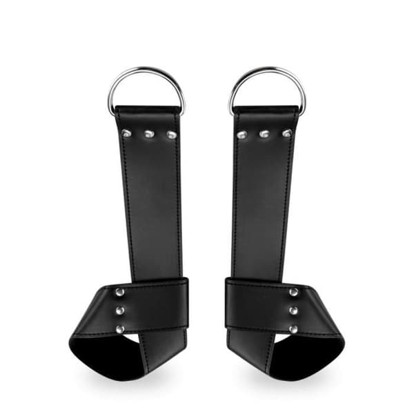 Ett par läder Bondage handledsskydd nr