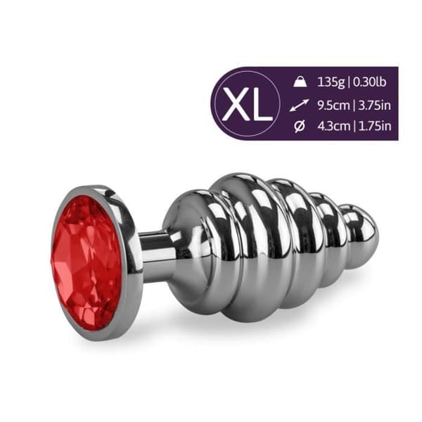 XL Twisted Rosebud Anal Jewel - Ruby