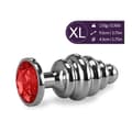 Miniatyrbild 1 av 2: XL Twisted Rosebud Anal Jewel - Ruby