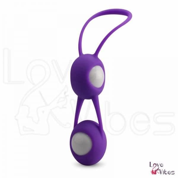 Geishabollar - LOVE &amp; VIBES - Tvåor - Silikon - Lila - Intensiva vibrationer
