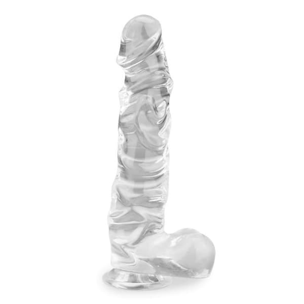Long Peter sugkoppsdildo - för män och kvinnor - vaginal och anal L Crystal