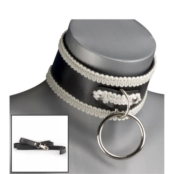 Collier BDSM av Underkastelse Empire - Loveandvibes - Svart - Justerbar - Broderier