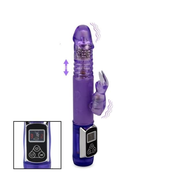 Vibromassör - KÄRLEK OCH VIBRAR - Kanin Uppm - LCD-skärm - 5 rotationslägen - 5 vibrationslägen