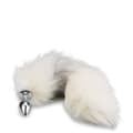 Miniatyrbild 3 av 4: Fox tail plug vit och svart päls Black And White