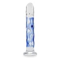 Miniatyrbild 3 av 4: Glow Blue Glass Dildo - Medium - Anal - G/P Spot Stimulator