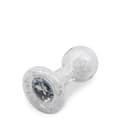 Miniatyrbild 3 av 4: Pearl White Diamond Glas Butt Plug