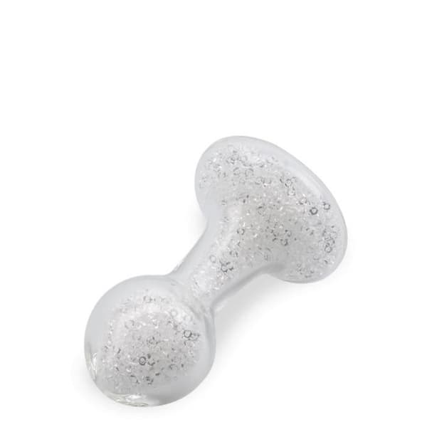 Pearl White Diamond Glas Butt Plug
