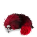 Miniatyrbild 3 av 4: Fox tail plug svart och röd päls Black And Red