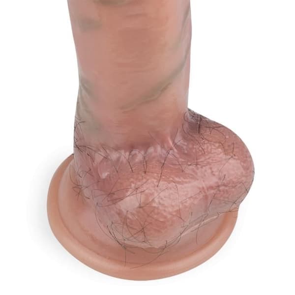 Hårig sugkoppsdildo Denis 13,3 cm vaginal eller anal dildo för män eller kvinnor