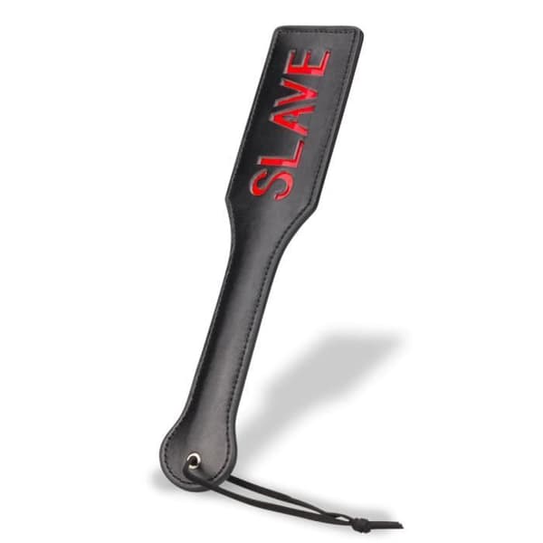 BDSM-paddel i läderimitation Slave Black