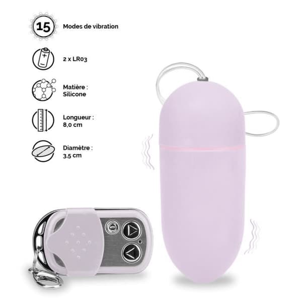XL Fjärrstyrd Vibrerande Ägg Lilac