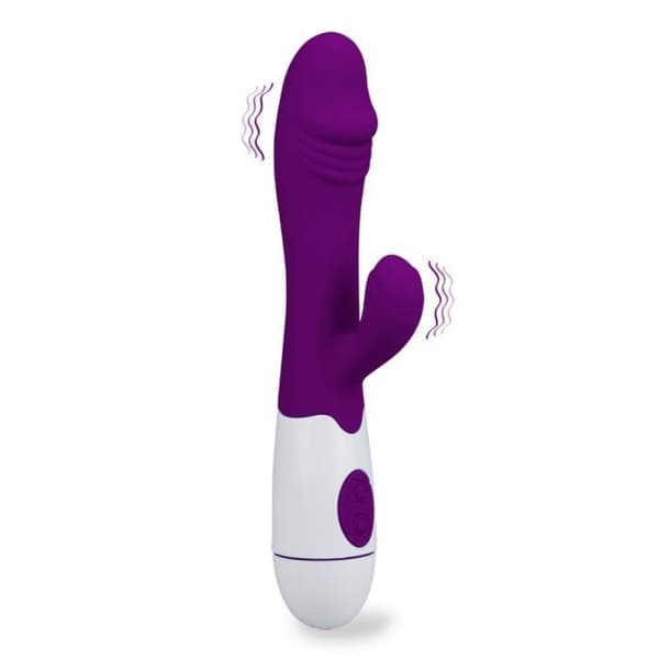Vibromassör kanin - Bloom - Dubbel stimulering av klitoris och G-punkt - Silikon och ABS - 30 vibrationslägen